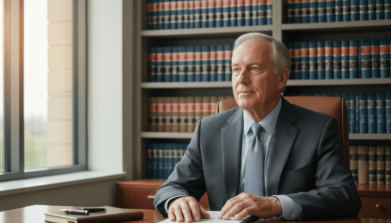 Experienced civil litigation attorney in law office